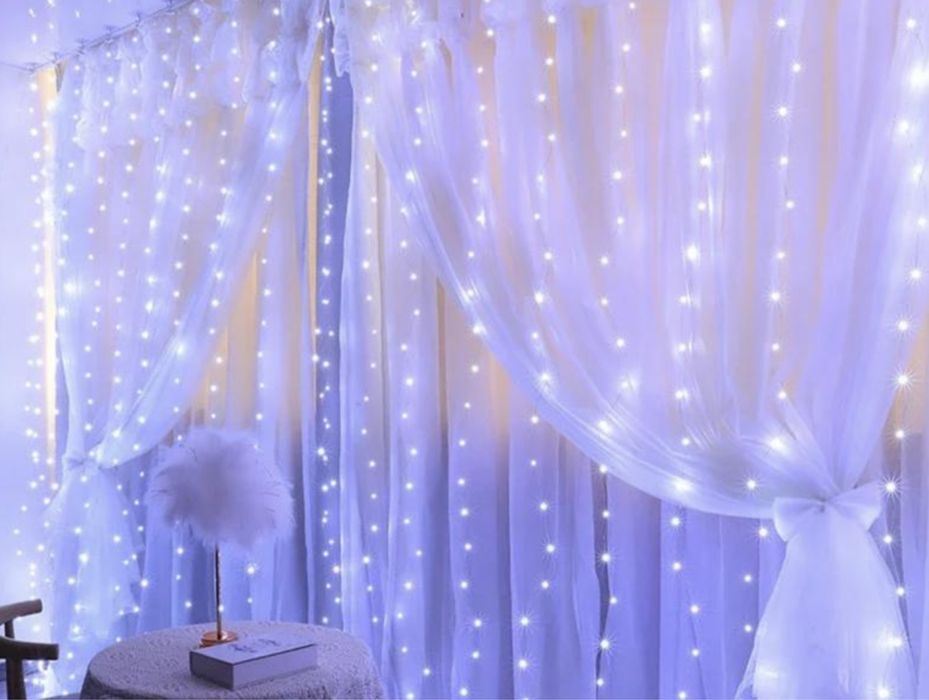 Новорічна гірлянда штора від usb