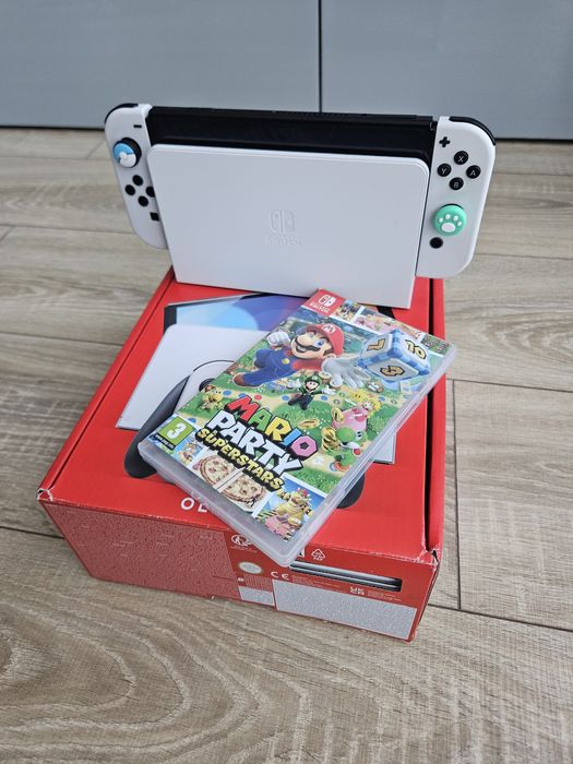 Nintendo Switch OLED biały + Gra Mario Party