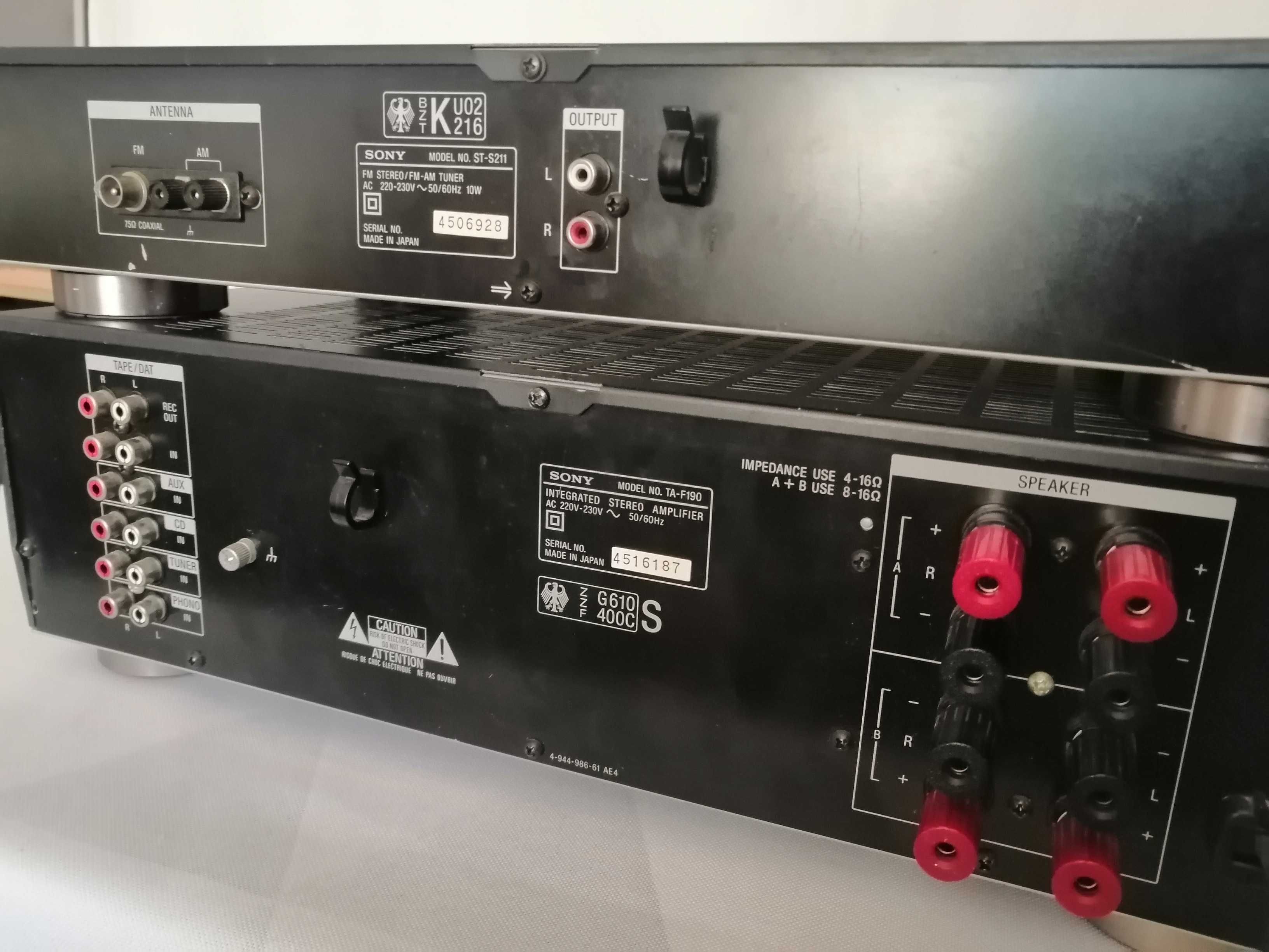 Sprzedam system audio SONY TA-F190 + tuner SONY ST-S211 oryginał