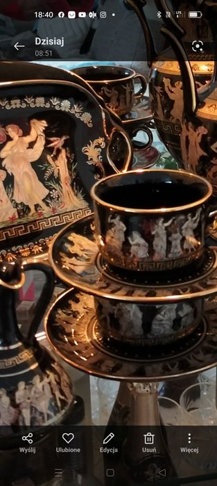 Serwis grecki że złocony