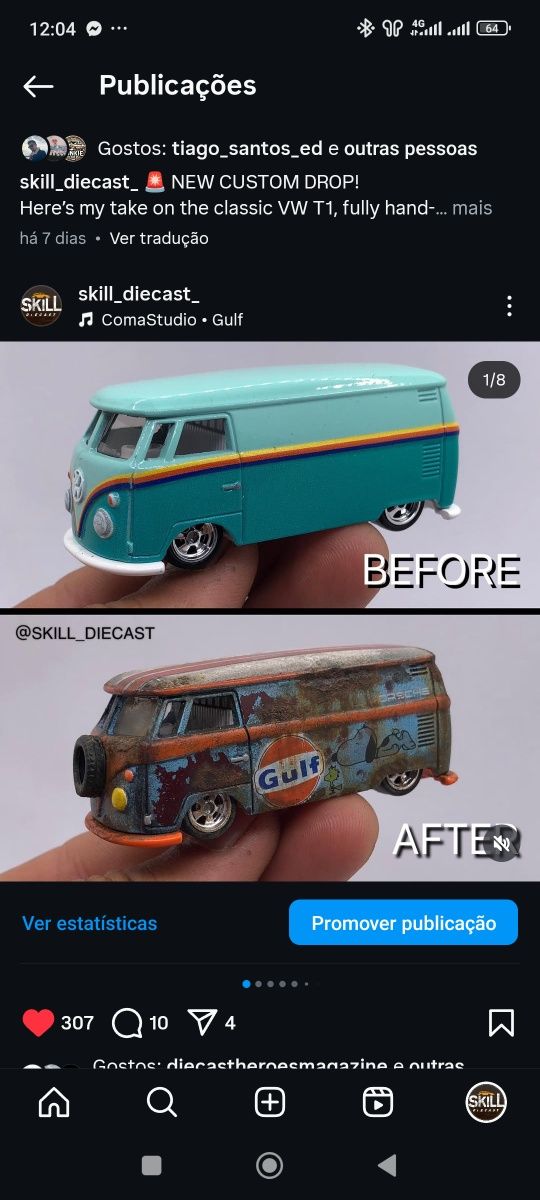 Hot Wheels VW T1 Custom Gulf