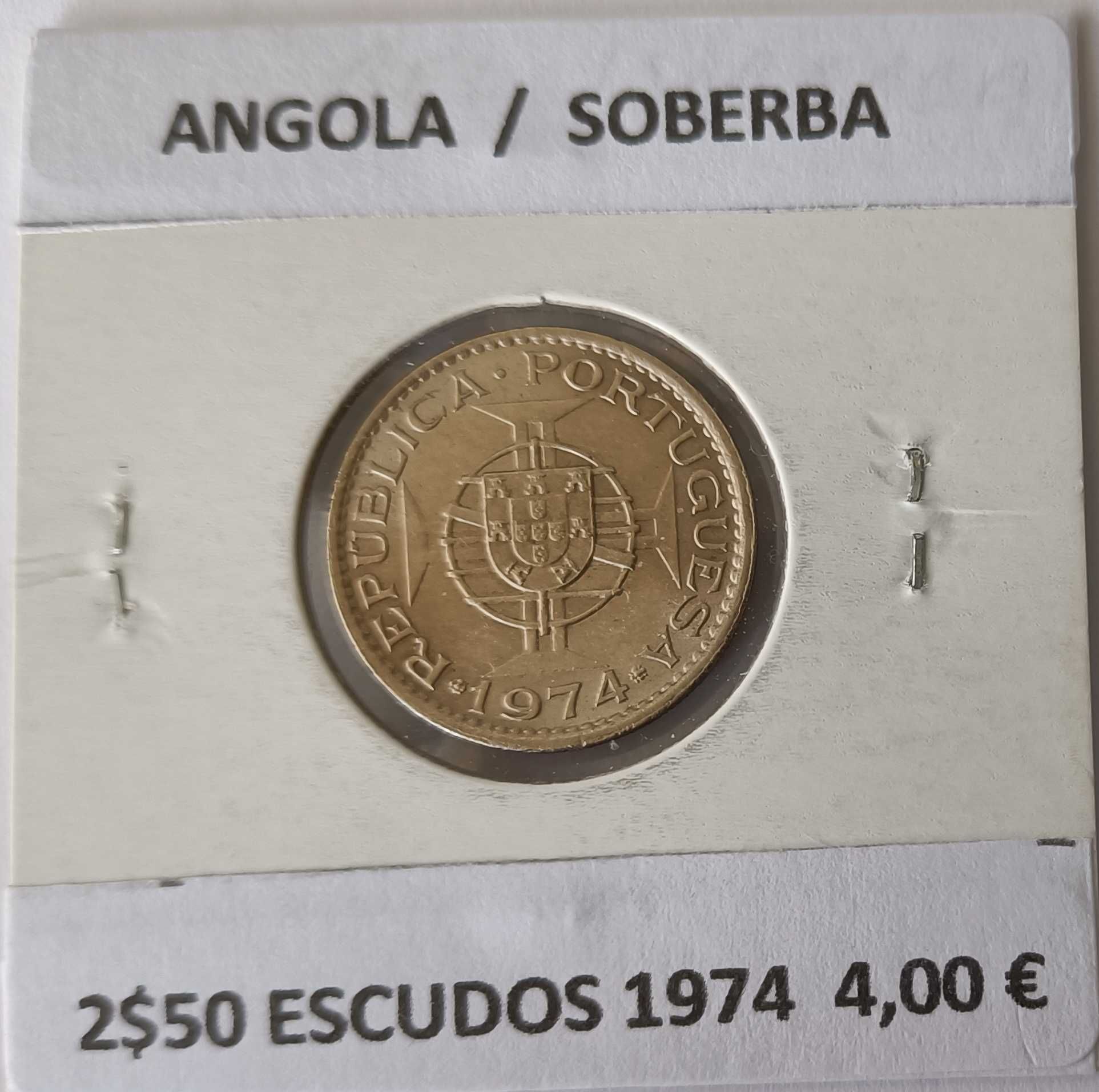 Moedas Portuguesas de 2$50 Escudos da Ex Colónia Ultramarina de Angola