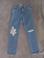 Spodnie jeansowe z przetarciami pull&bear roz xxs 32