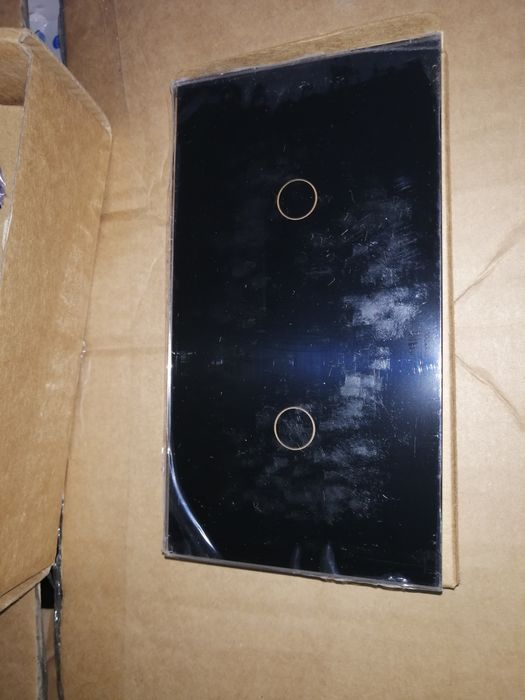 Wyłącznik podwójny Dotykowy BSeed czarny