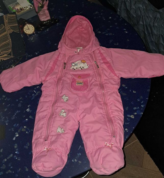 Kombinezon zimowy na 2 zamki 3-6 mcy
