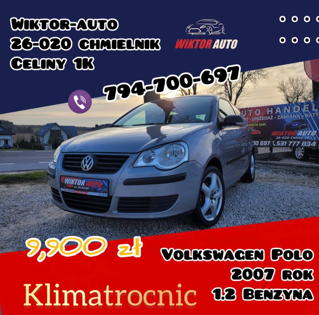 VW Polo*2007 rok*1,2 B*Klimatronic*Godna uwagi*Po opłatach*