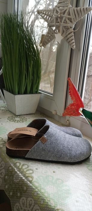 Тапочки натуральная шерсть, р.40 - 41. НОВЫЕ.