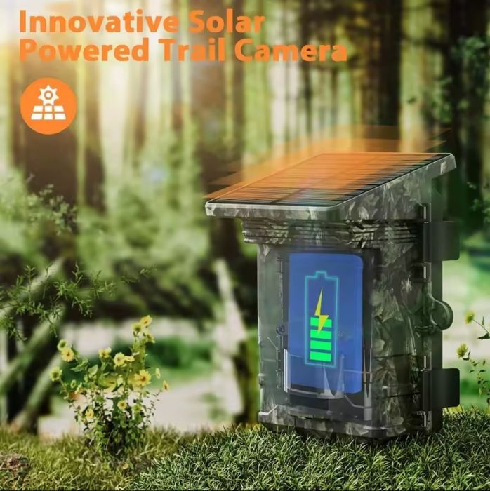 Фотопастка Suntek HC600 фотоловушка сонячна панель + акумулятор 2200mA