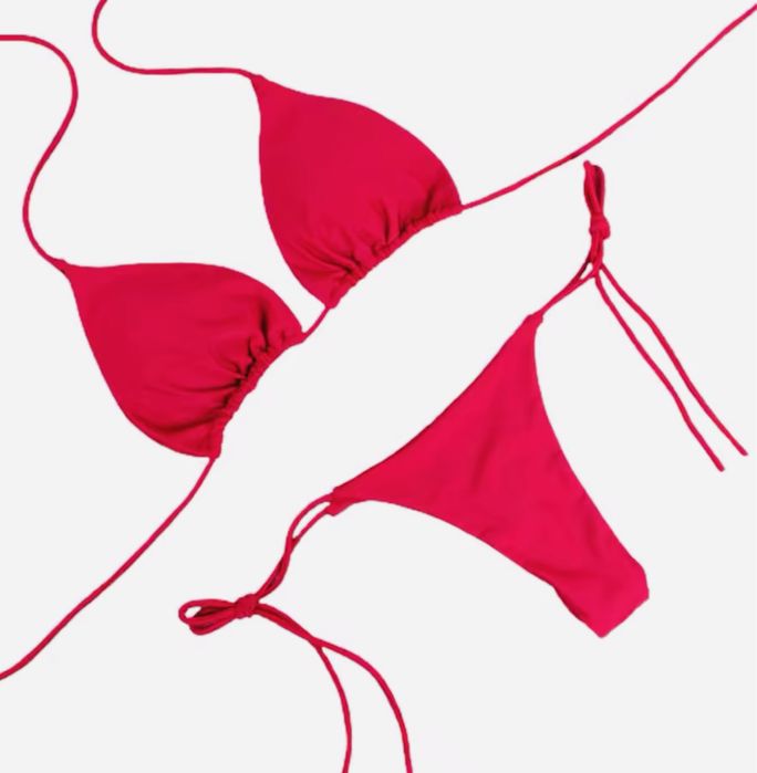 Продається Жіночий купальник Однотонний комплект бікіні