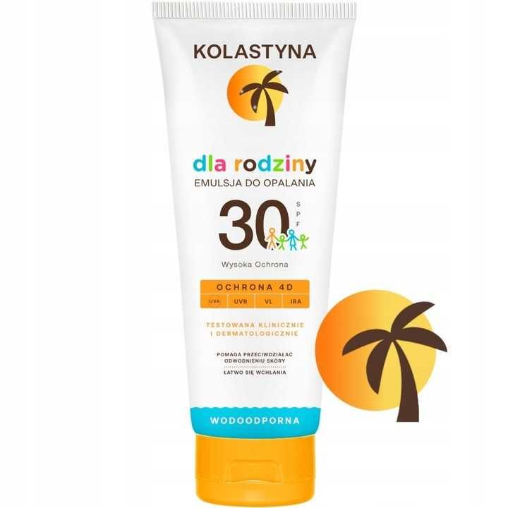 Emulsja do opalania Kolastyna Family 30 SPF 250 ml Wodoodporna