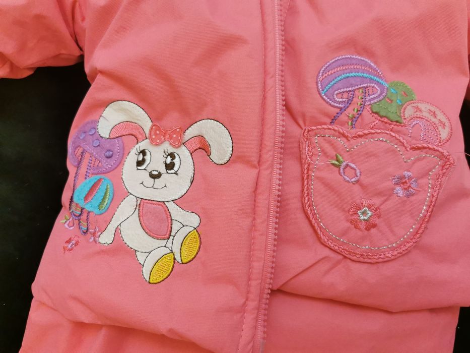 Komplet zimowy kurtka plus spodnie, rozmiar 98, dla dziewczynki