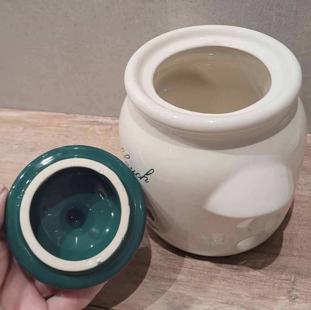 Pojemnik ceramiczny kuchenny czosnek itp kogut kura