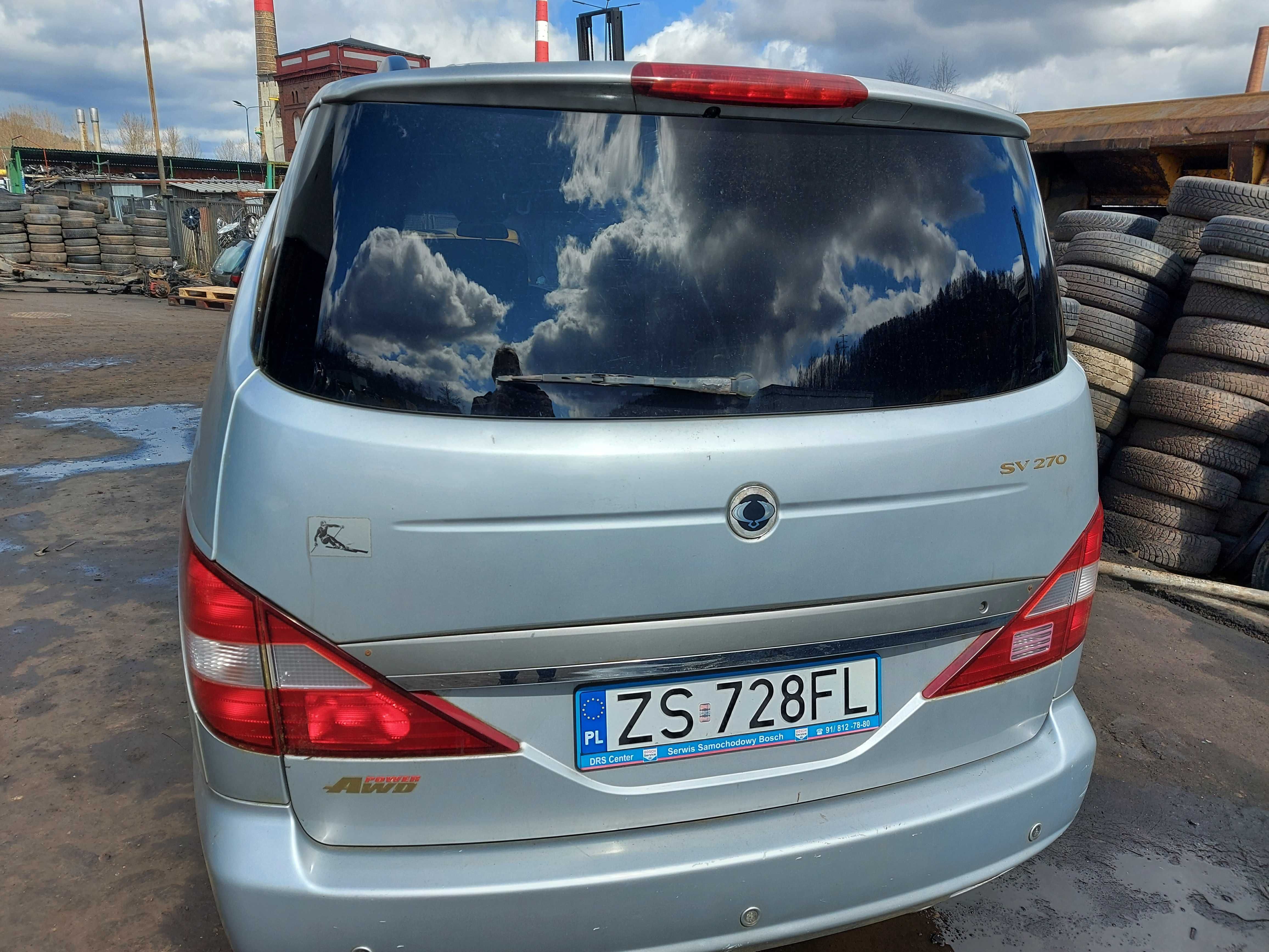 SsangYong Rodius SAF klapa tylna FV transport/dostawa