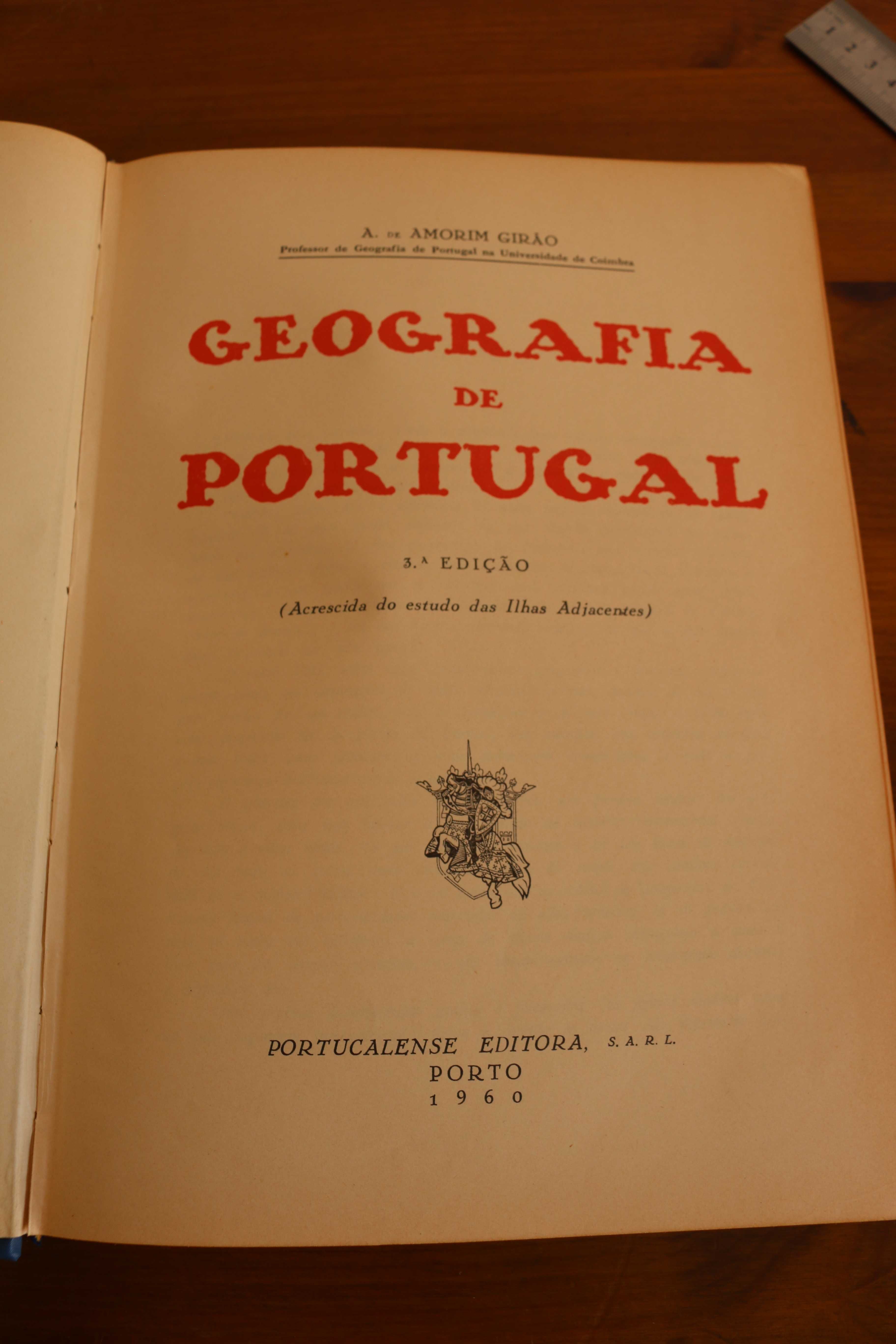 Livro geografia de Portugal 3º edição
capa dura - 1960