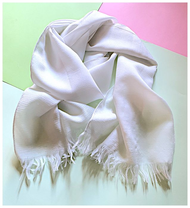 Conjunto 3 Echarpes/Cachecóis Rosa e Branco