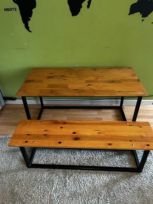 Komplet ławka + stolik dla dzieci