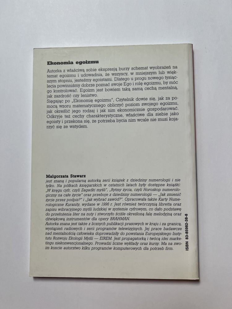 Ekonomia egoizmu Małgorzata Stawarz Numerologia praktyczna