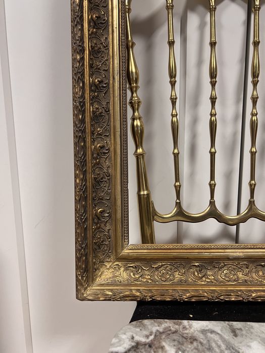 Rama do obrazu lustra obraz lustro antyk vintage drewniana złota