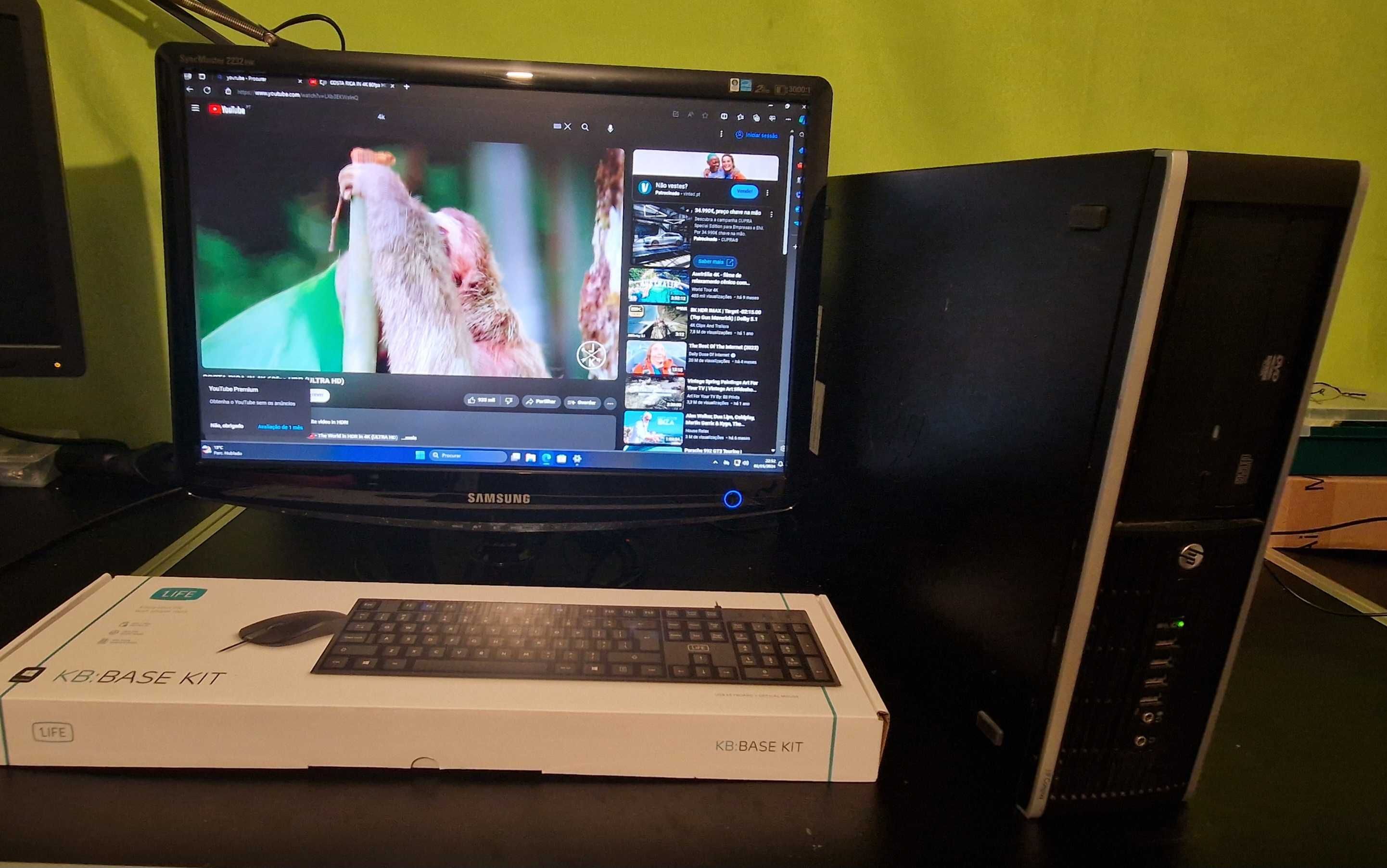 Desktop Completo i5 | 8Gb | SSD | Win11 | Mon. 22'' 2ms | Rato Teclado