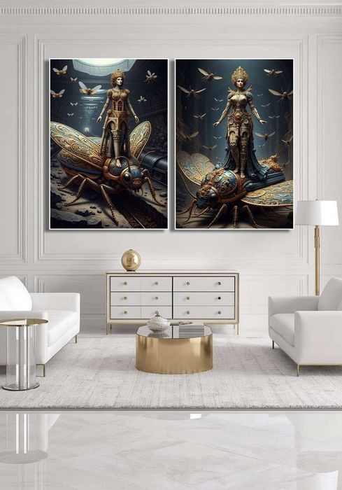 Obraz na płótnie - Ornamentyka i architektura - wielkość 75cm x 108cm