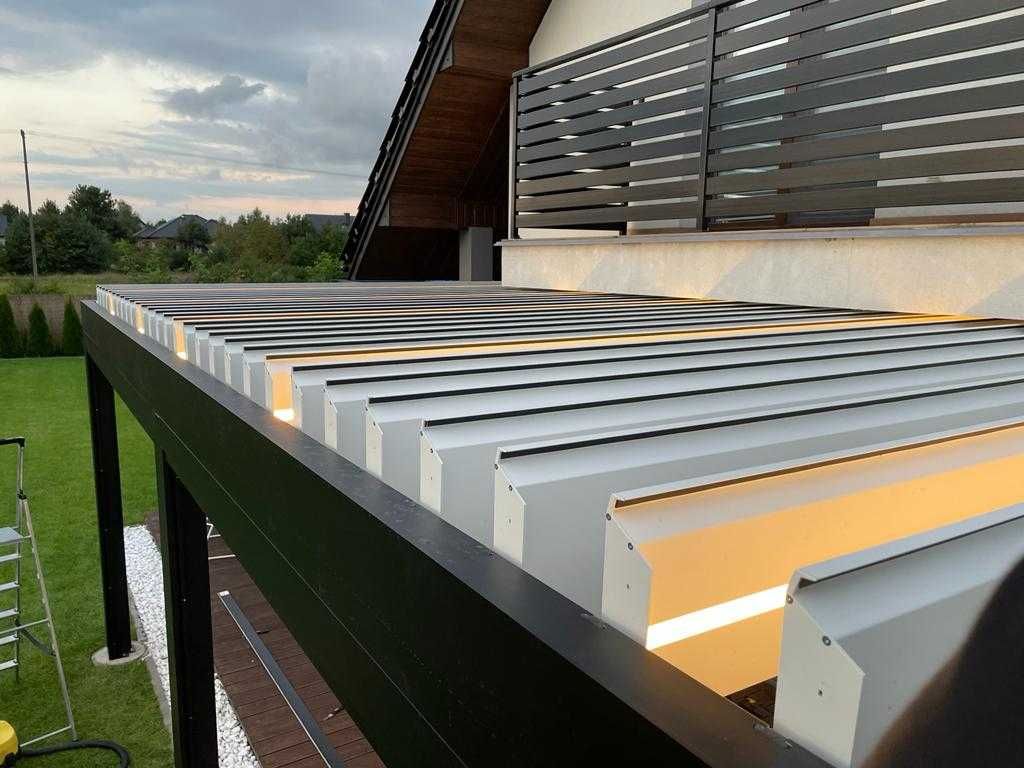 Pergola aluminiowa LED lamelowa żaluzyjna Najlepsza konstrukcja