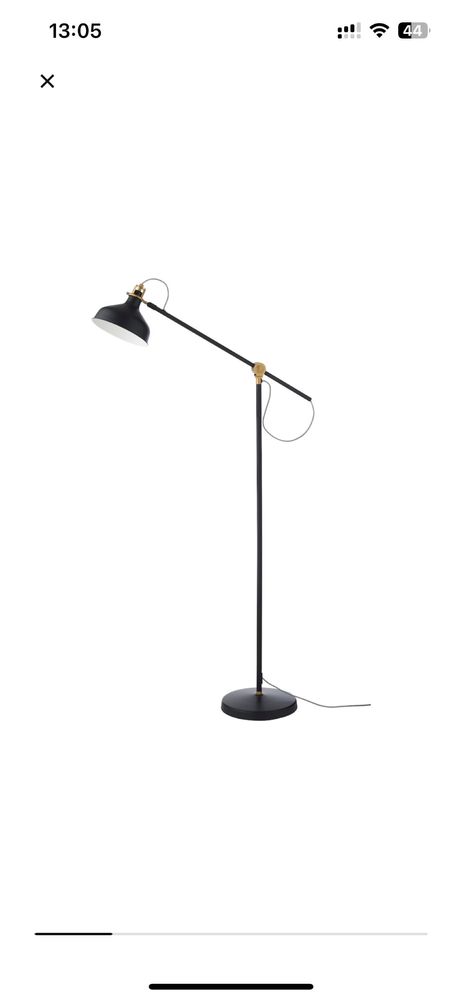 Candeeiro de Pé ikea preto dourado