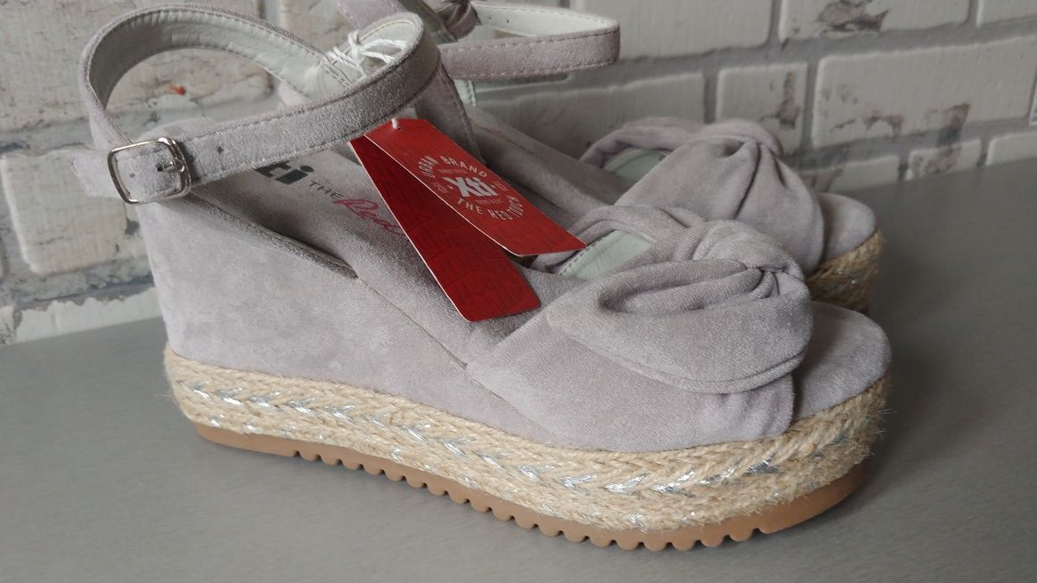 Nowe buty espadrle koturny Xti 38