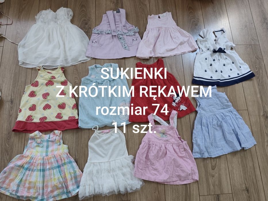 Paka ubrań dla dziewczynki rozmiar 74