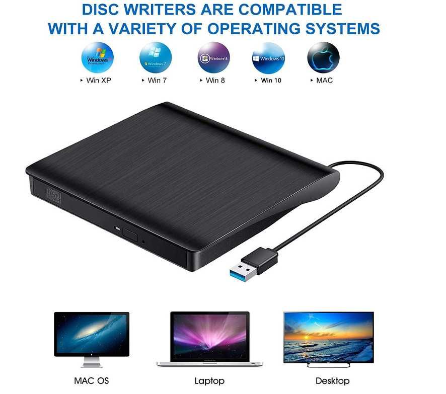 iAmotus zewnętrzny napęd CD DVD USB 3.0 + USB-C PC