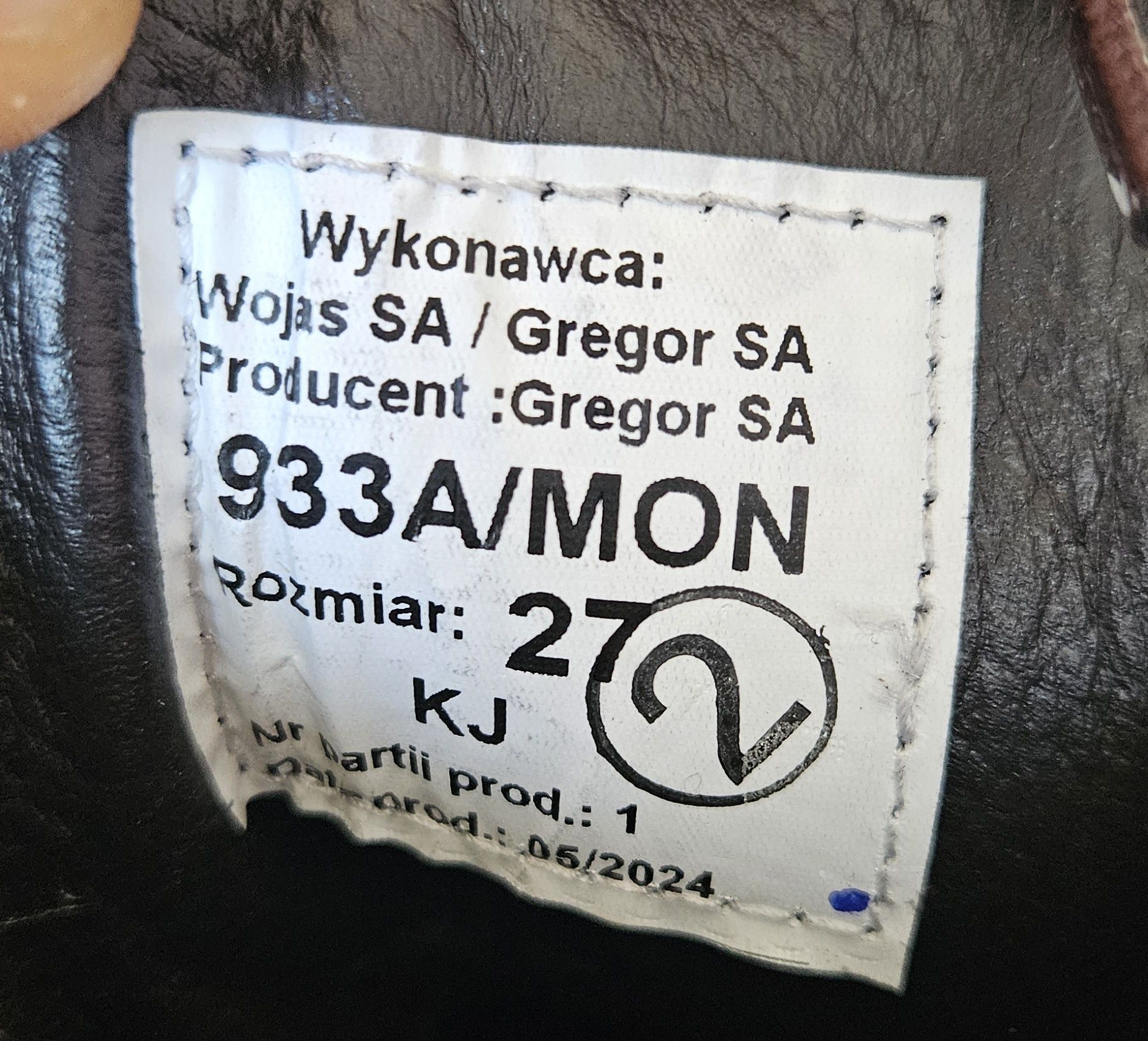 Buty wojskowe zimowe 27 41.5r 933a/mon Wojas/Gregor