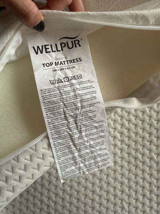 Top mattress Wellpur novo