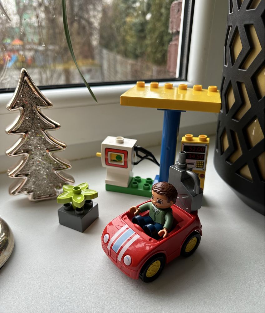 Klocki Lego duplo unikat stacja octan auto dystrybutor z dźwiękiem