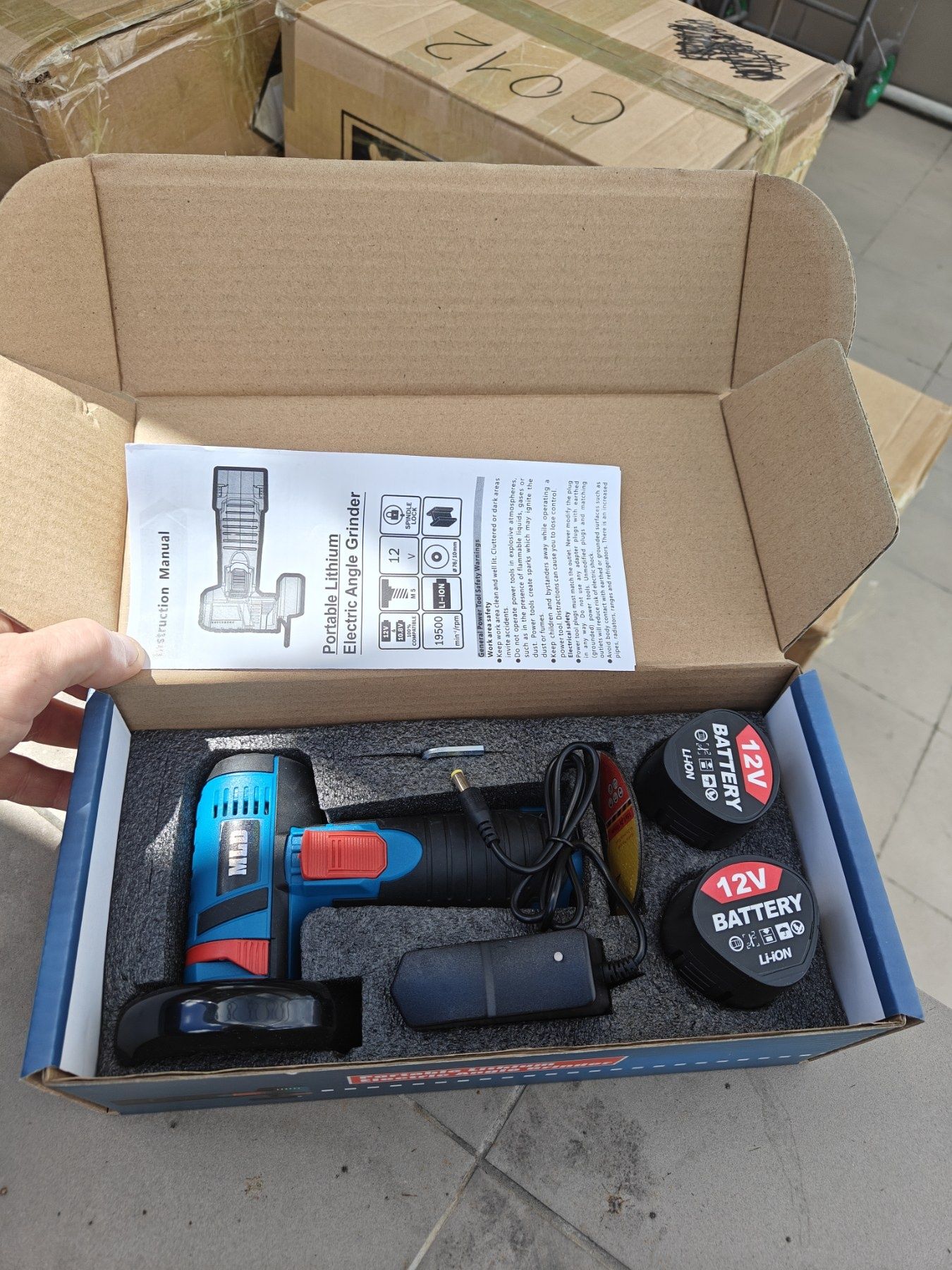 Мини болгарка 12 V, 2 аккум