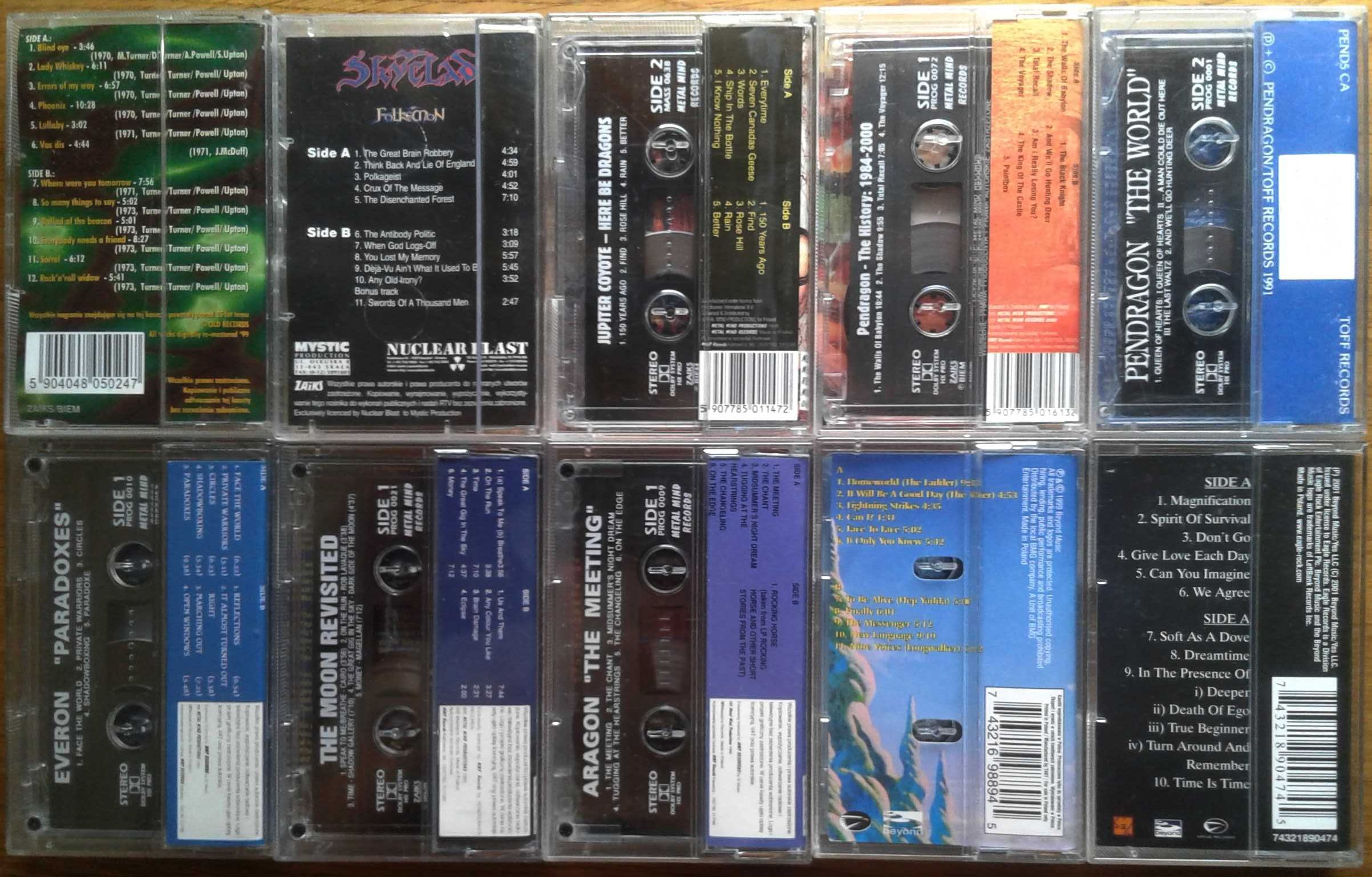 Zestaw kaset rock progresywny - Yes, Pendragon, Wishbone Ash