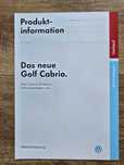 Prospekt VW Golf Cabrio III
