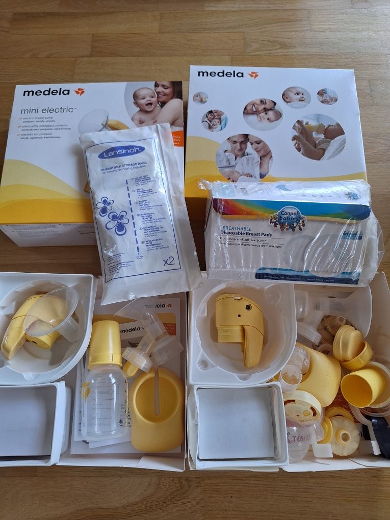 Laktator 2x Medela Mini Electric Elektryczny plus dodatkowe