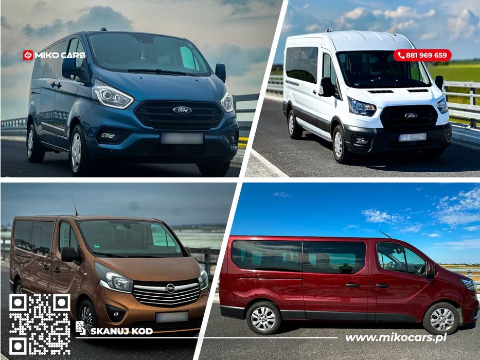 Renault Trafic van 9 osobowy WYPOŻYCZALNIA/WYNAJEM Polska i Europa