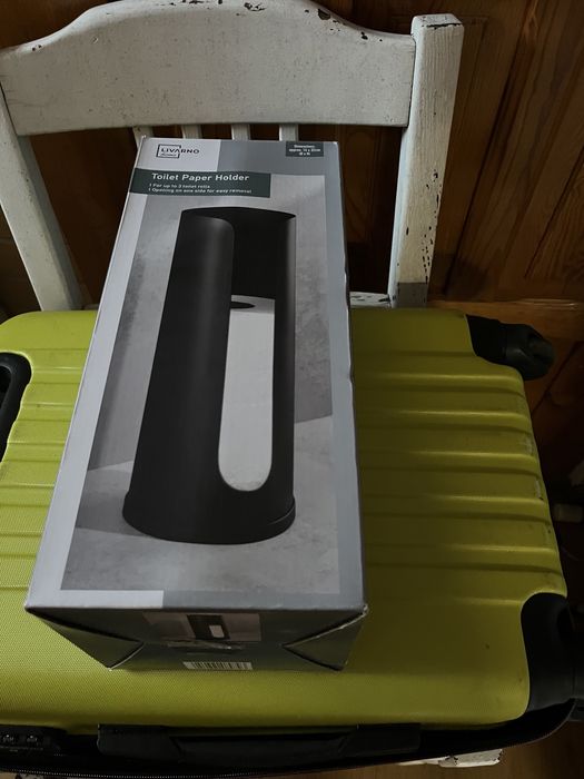 Stojak na papier toaletowy nowy czarny plastikowy oryg zapakowany