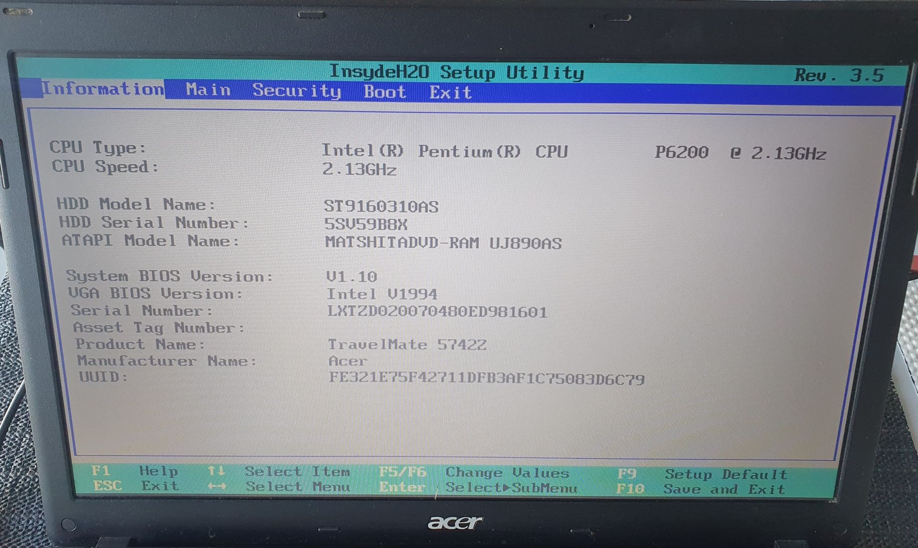 Acer TraveMate 5742Z