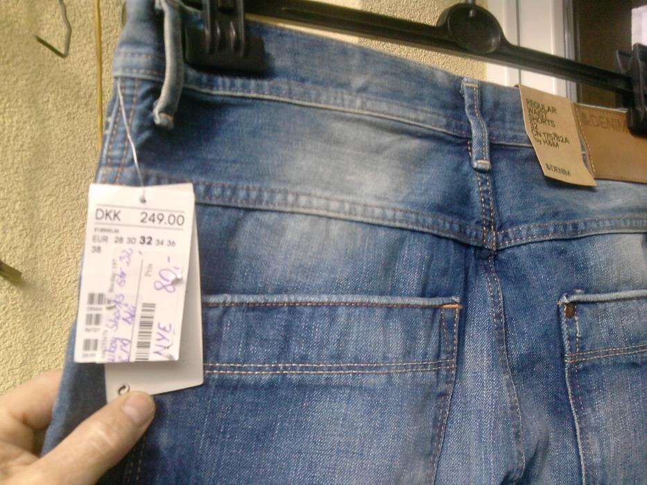 spodnie krótkie za kolana Jeans Regular Denim roz 34-pas 88 cm/ -Nowe