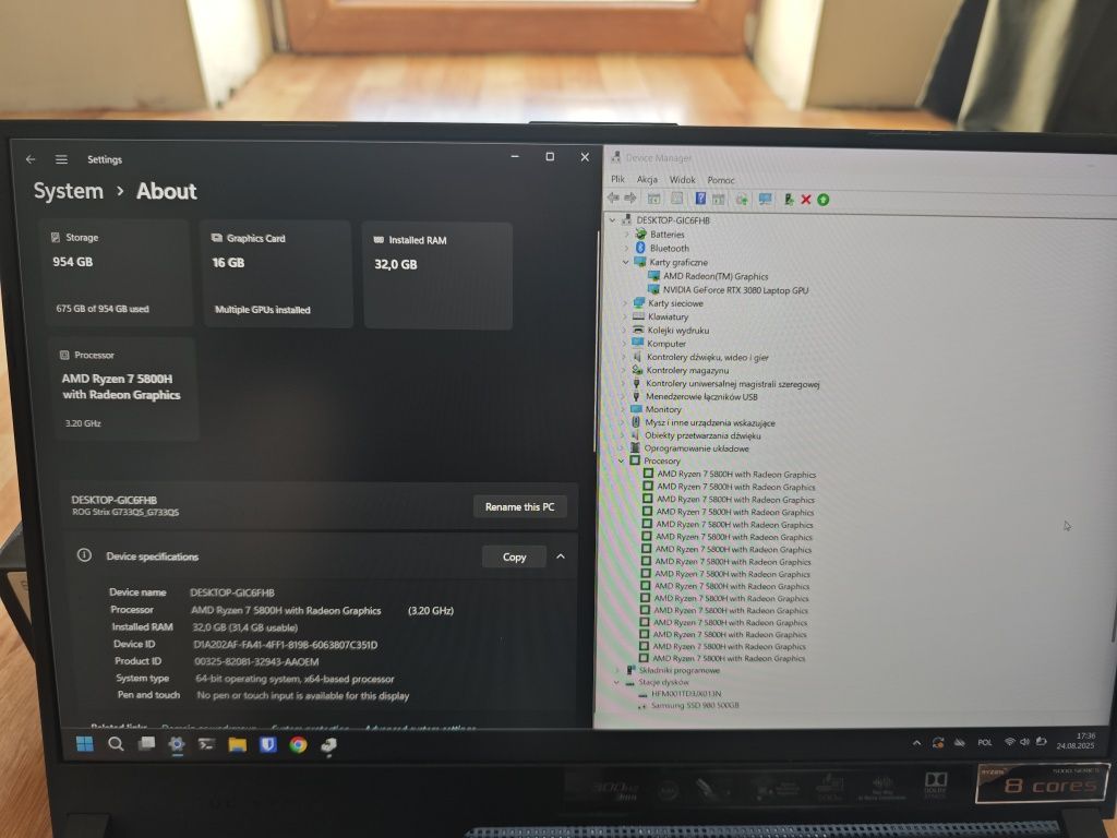 ASUS ROG Strix G733QS – Ryzen 7 5800H / RTX 3080 16GB / 32GB RAM