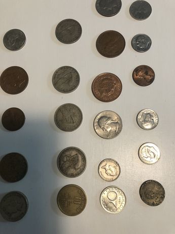 Lote de moedas varios paises