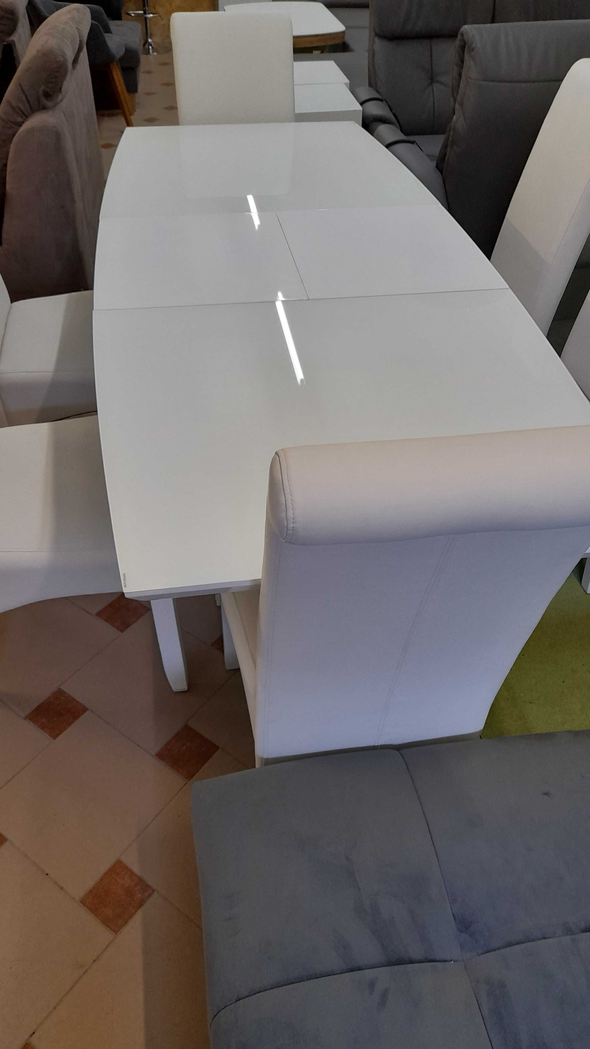 Stół elegancki biały rozkładany Balian