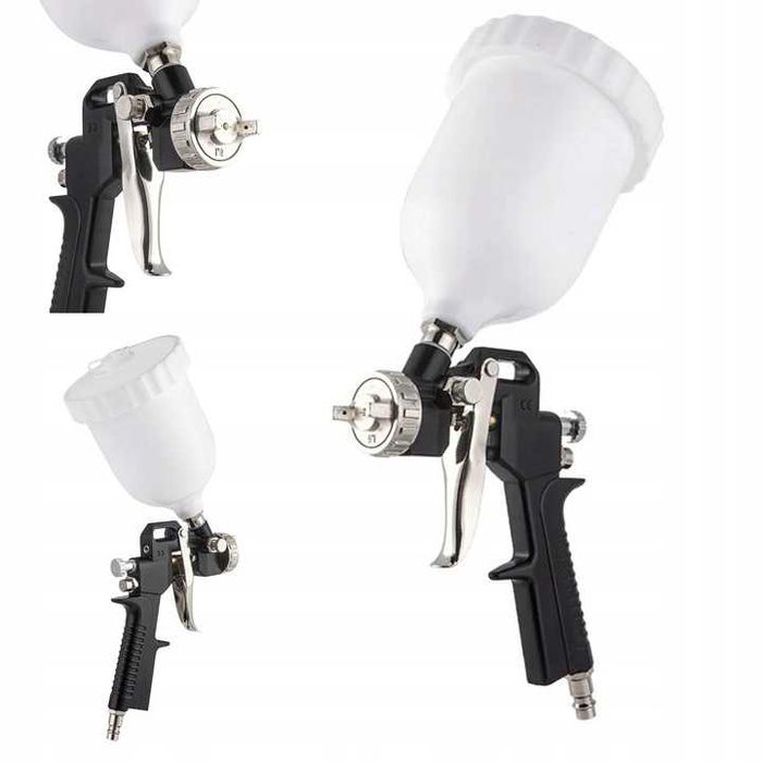 Pistolet lakierniczy do malowania ze zbiornikiem 600 ml dysza 1,5 mm