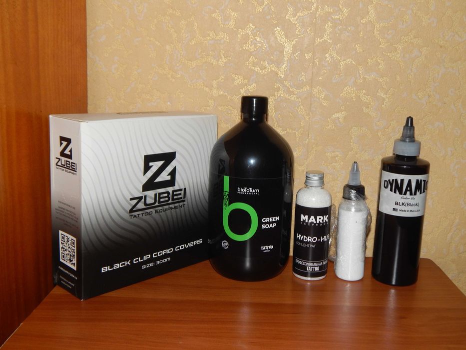 Расходники для тату татуировки белая краска зеленое мыло рукав резина