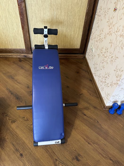 Скамья для пресса Let’s Go S07 з гантелями