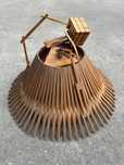 Lampa drewniana PRL
