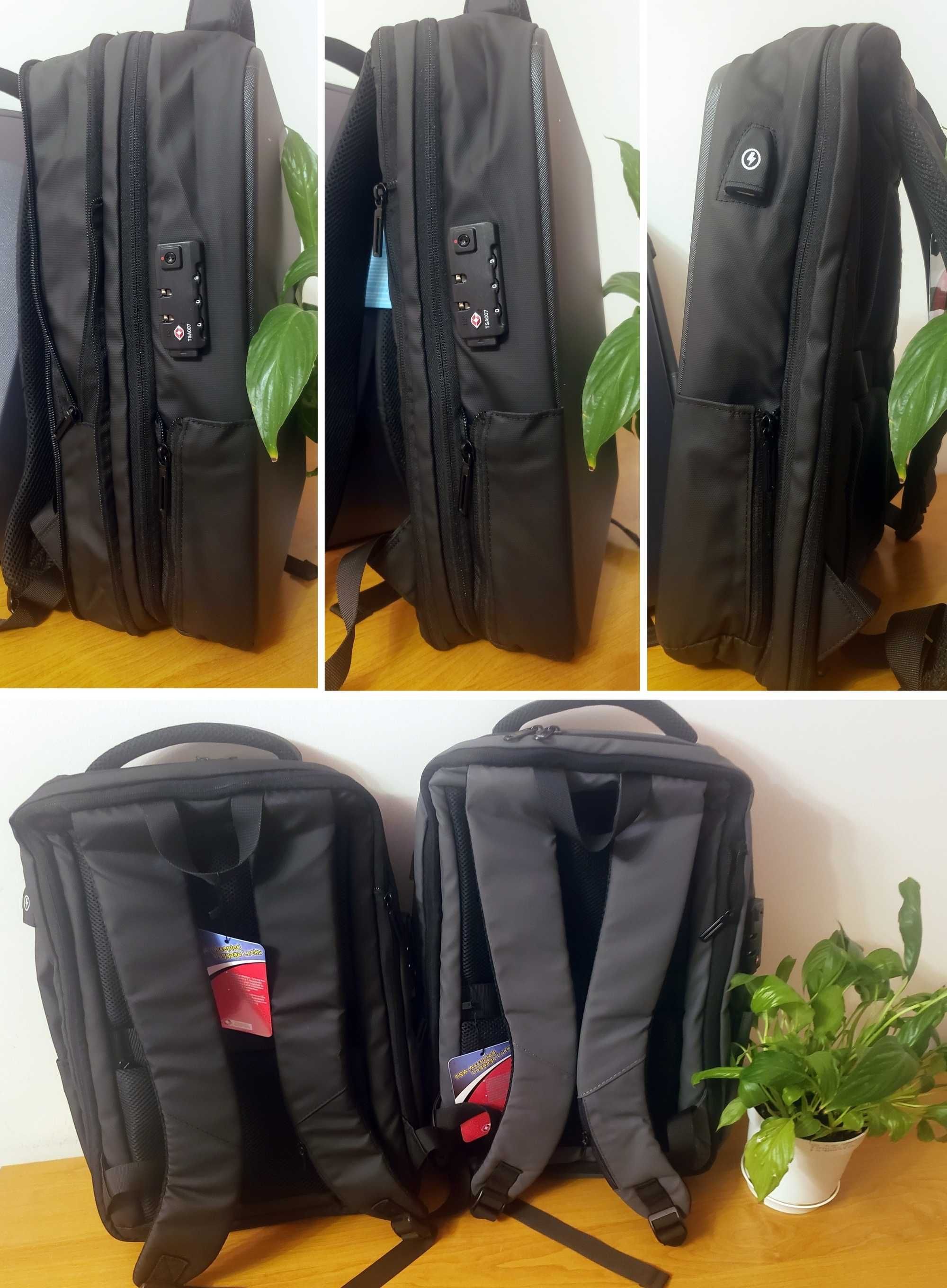 Багатофункціональний рюкзак для ноутбука 15.6" \ 17.3" (панцерний USB)