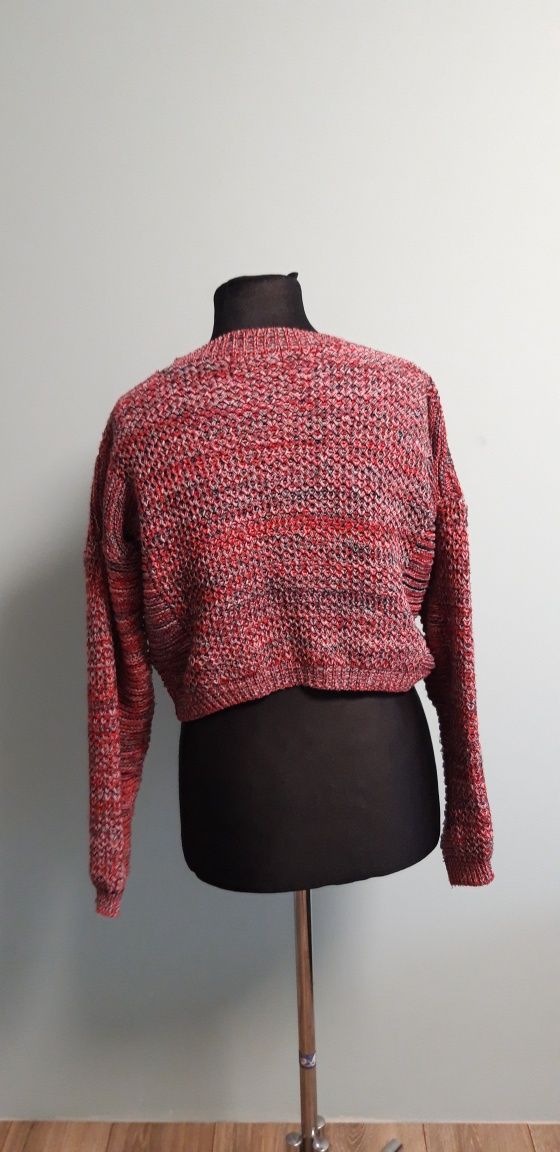 Boohoo kolorowy krótki sweter S M