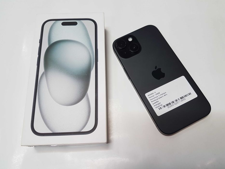 iPhone 15 ! 128GB ! kolor BLACK ! Sklep ! Gwarancja ! Wysyłka !